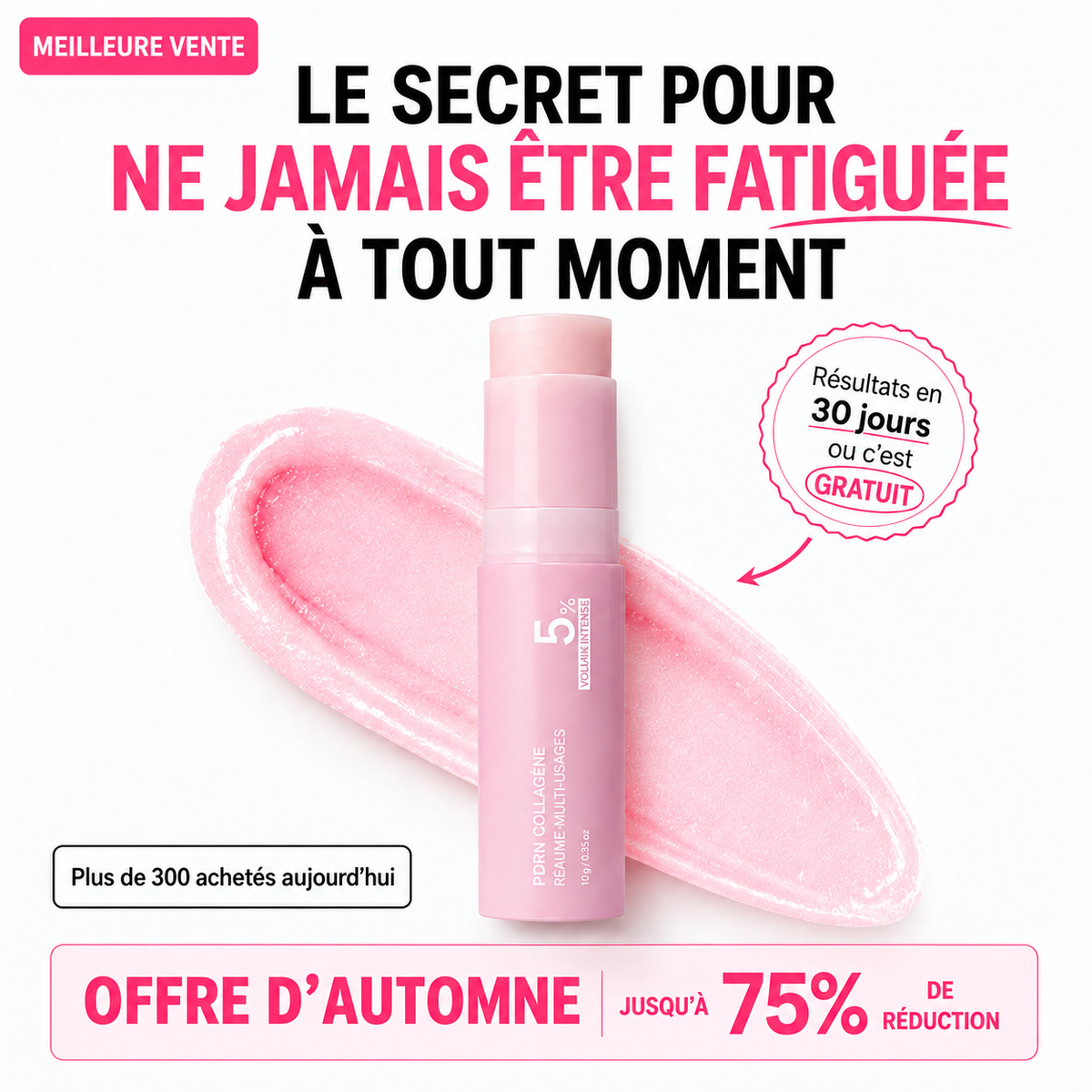 Stick PDRN & Collagène Rose