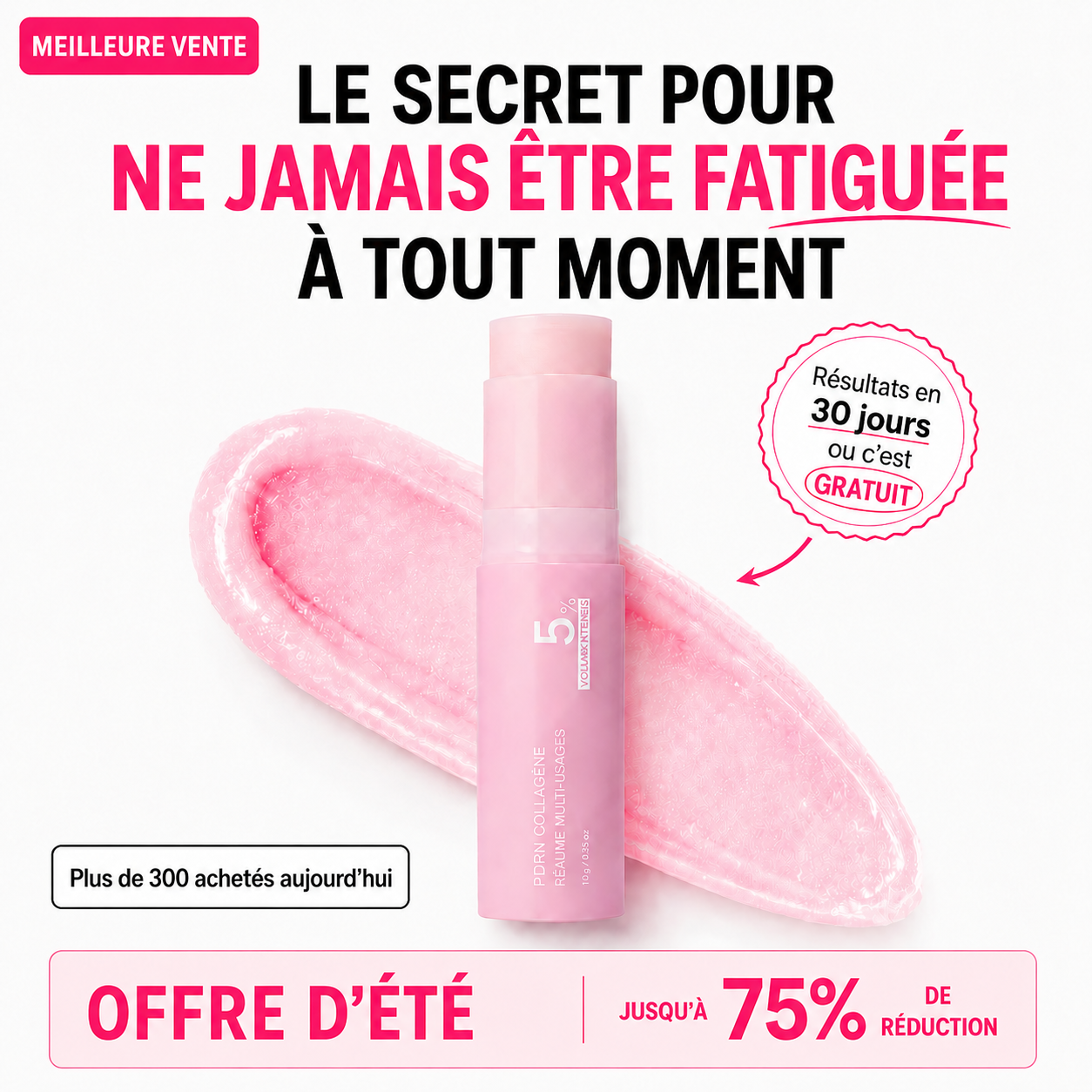 Stick PDRN & Collagène Rose