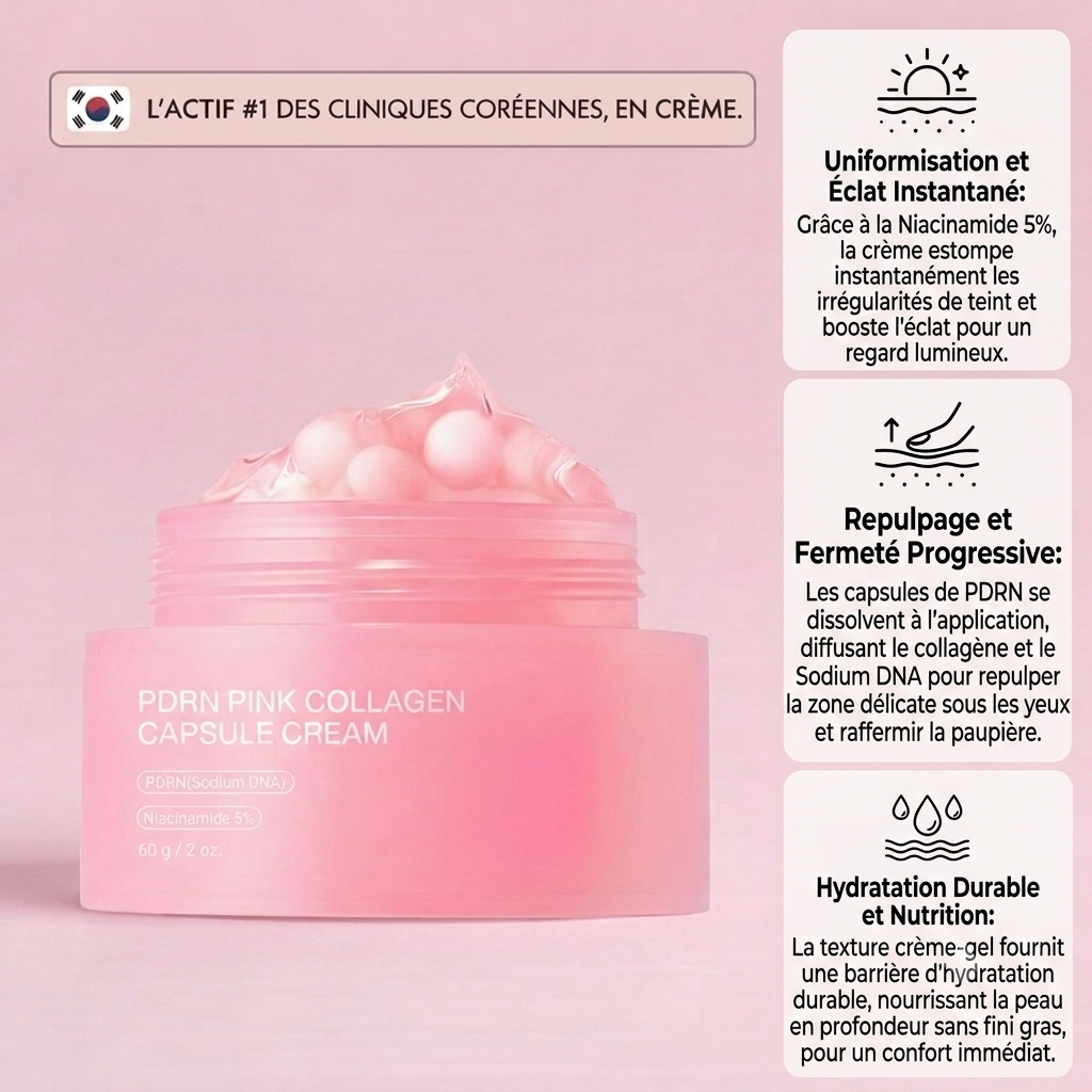 Crème PDRN & Collagène Rose
